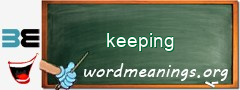 WordMeaning blackboard for keeping